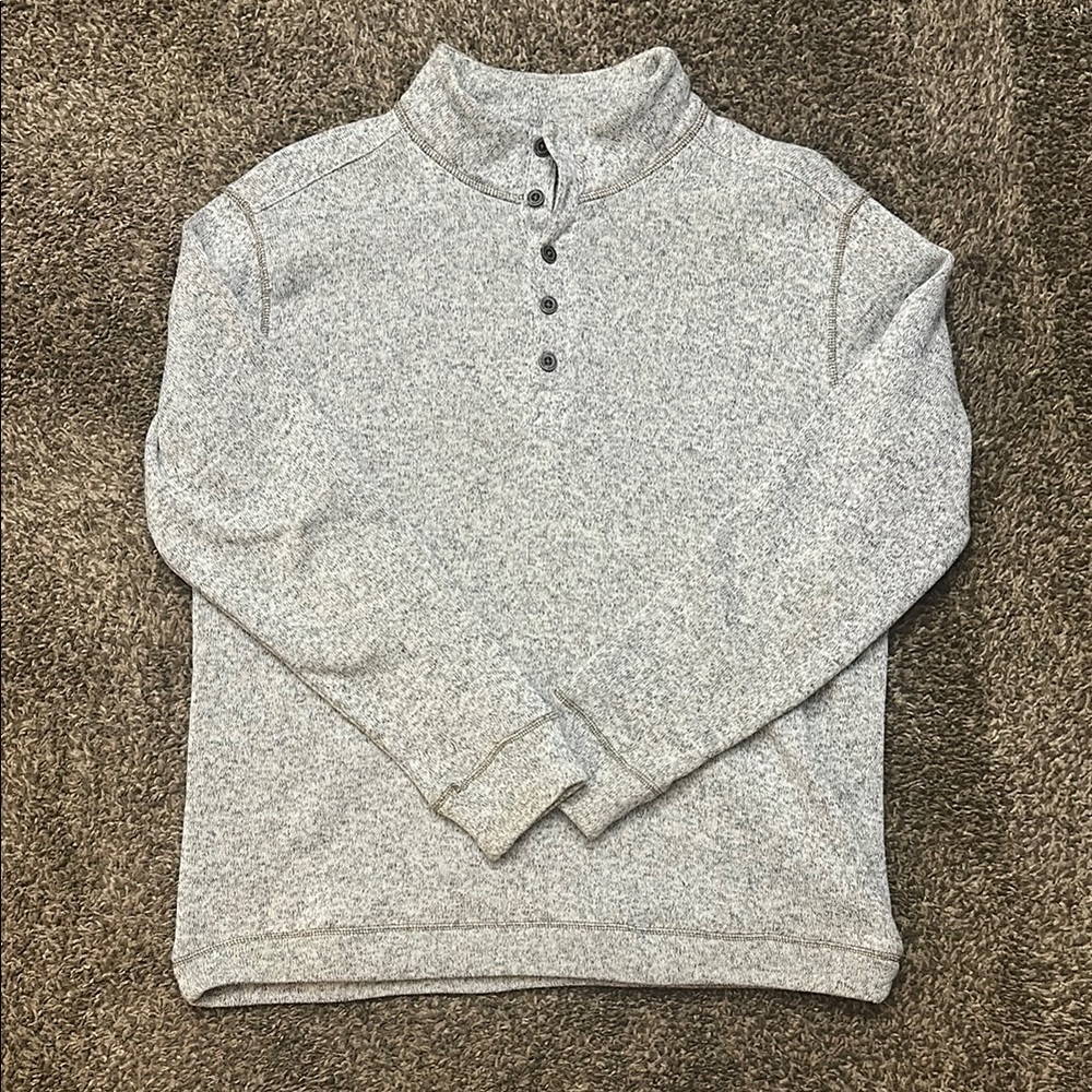 Weatherproof Vintage Gray Button-Up Sweater